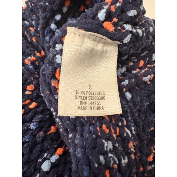 Jun & Ivy Womens Size Small Navy Speckled Textured Sweater Scalloped Bottom‎ - Picture 6 of 7